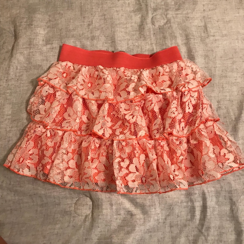 Floral lace skirt little girls size 7-8